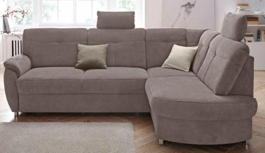 Ecksofa mit Bettfunktion und Ottomane rechts