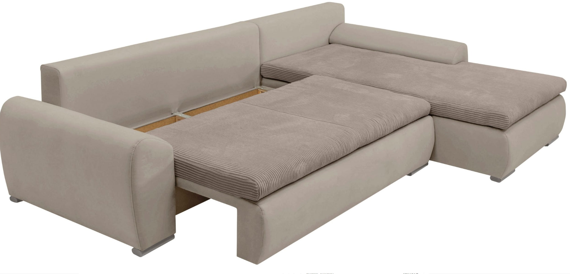 Ecksofa Taupe Cord
