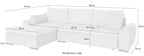 Ecksofa Taupe Cord