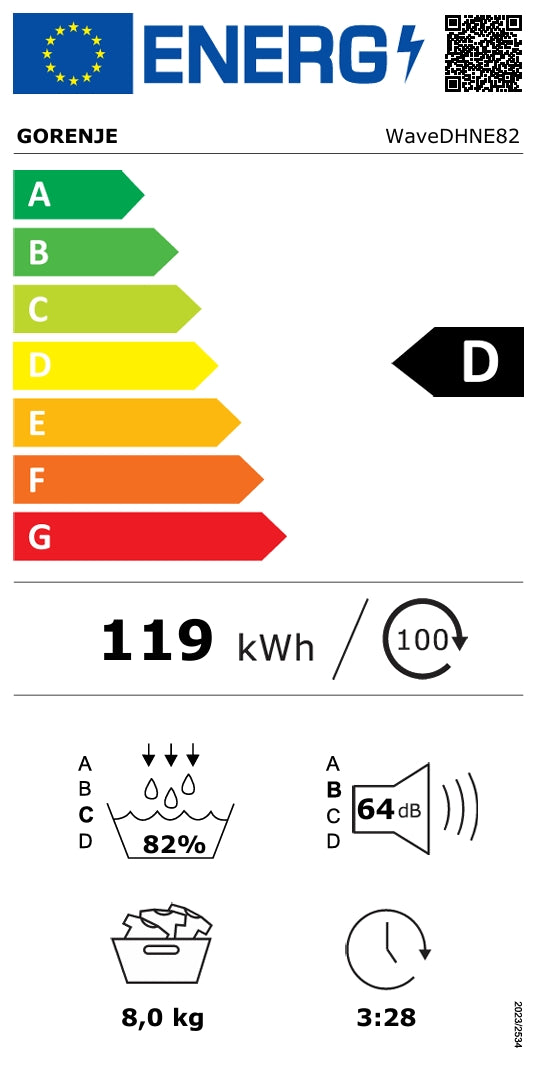 Gorenje Wave DHNE 82 *D* Wärmepumpentrockner 8 kg
