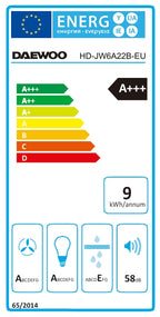 Daewoo HD-JW 6A 22 B-EU A+++ Dunstabzugshaube 60cm