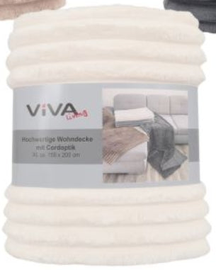Wohndecke 150 x 200cm Cordoptik