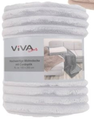 Wohndecke 150 x 200cm Cordoptik