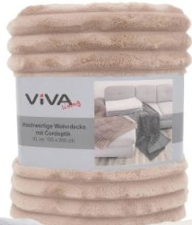 Wohndecke 150 x 200cm Cordoptik