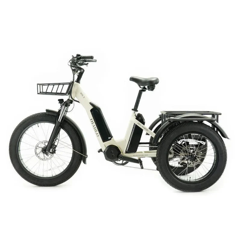 Diablo Big Foot Fatbike – 250 W Motor, Tiefeinstieg, hydraulische Scheibenbremsen, Vollfederung, bis 115 km Reichweite