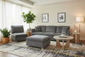 Sofa 3-Sitzer mit Sessel und Hocker
