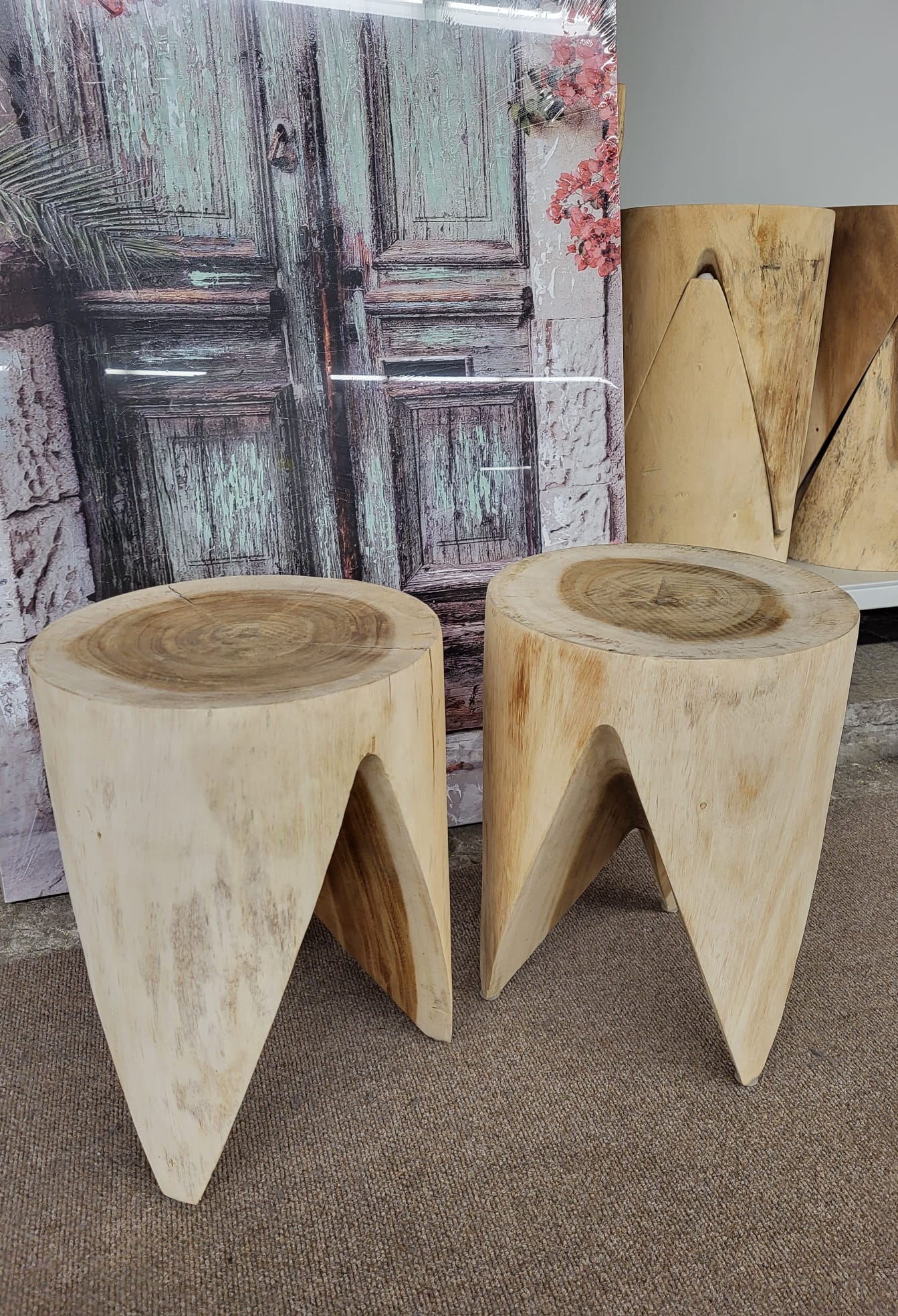 Hocker 2er Set Jahresstart Einzelstück  / Posten Aktion