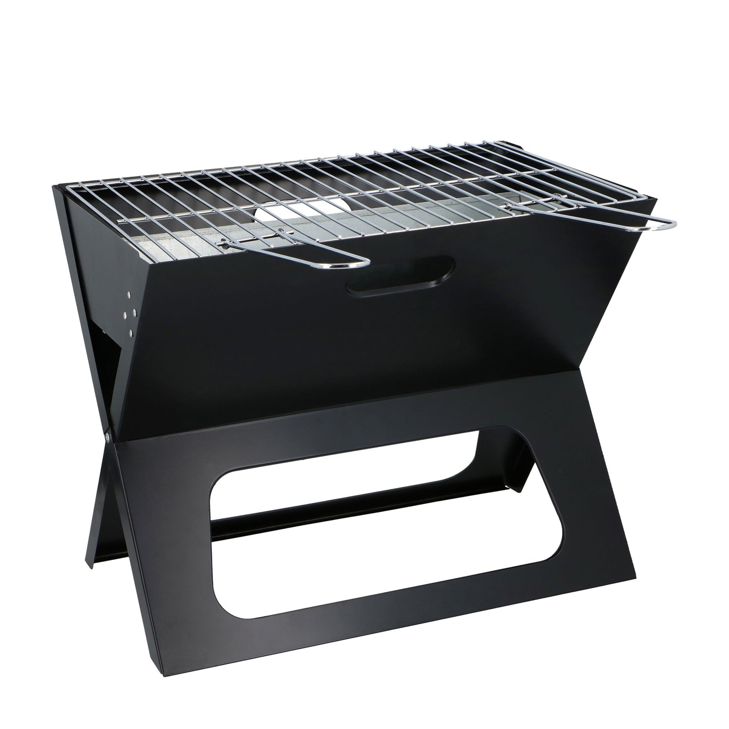 BBQ Collection Holzkohlegrill - Tragbar - Zusammenklappbar - separate Feuerschale und Grillrost