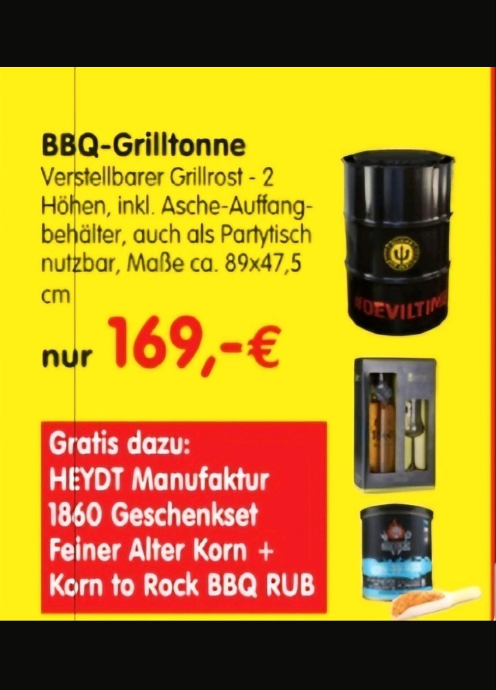 BBQ Grilltonne + Zugabe Heydt Manufaktur 1860 Geschenkset