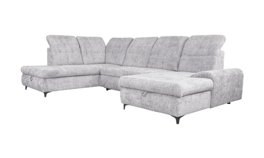 Wohnlandschaft Cord grau