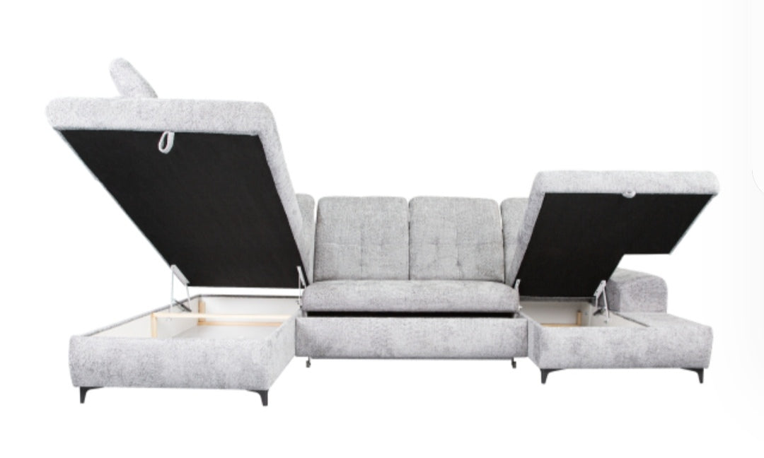 Wohnlandschaft Cord grau