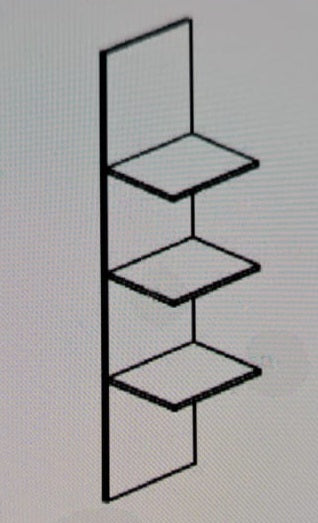 Waschküche - Paneel mit 3 Einlegeböden