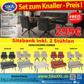 Aktionspreis! Bank + 2 Stühle Rieke