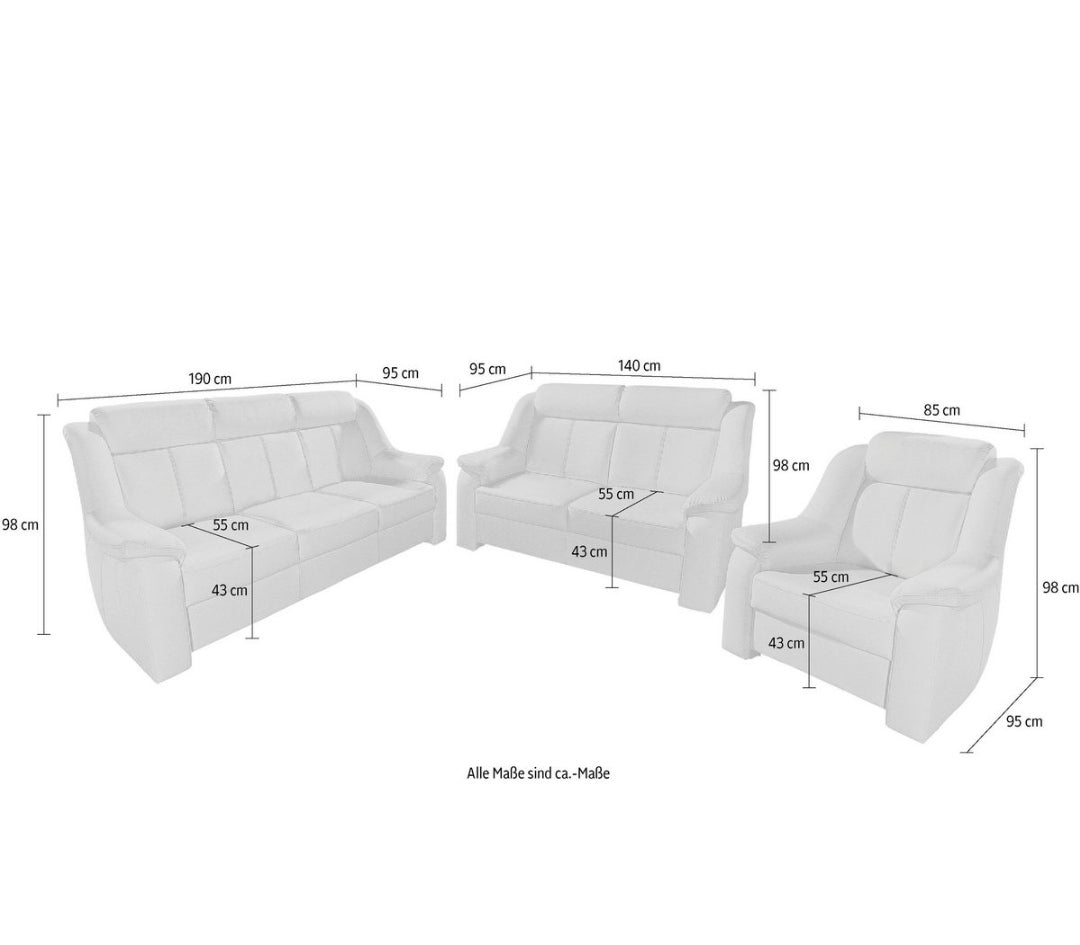 Sofa- Garnitur Set 3+2+1