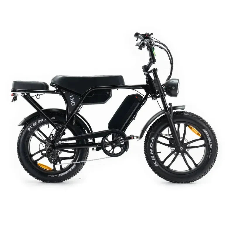 OUXI C80 MAX Fatbike – 250 W Motor, Doppelakku, bis 120 km Reichweite, Shimano 7-Gang, hydraulische Scheibenbremsen, Alarmanlage