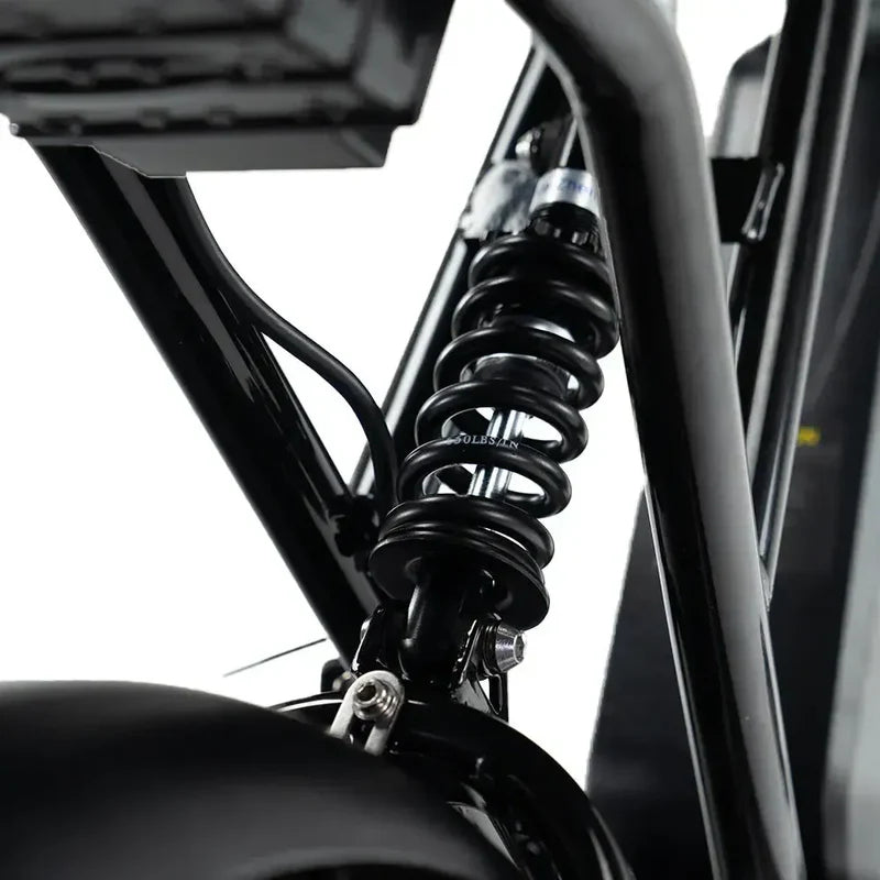OUXI C90 Fatbike – 250 W Motor, Vollfederung, 20 Zoll, Shimano 7-Gang, hydraulische Scheibenbremsen, Alarmanlage