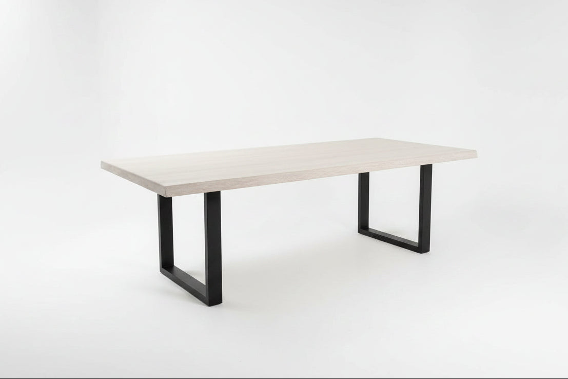 Esstisch Baumkante 220cm weiß