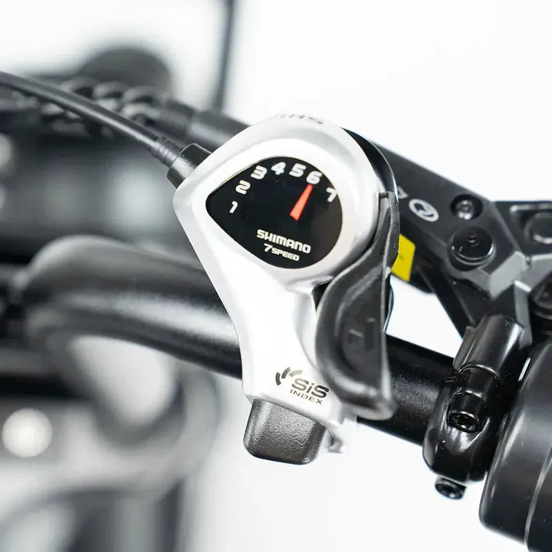 Produkttitel  OUXI Fatbike V20 Pro – 250 W Motor, 20 Zoll, Shimano 7-Gang, hydraulische Scheibenbremsen