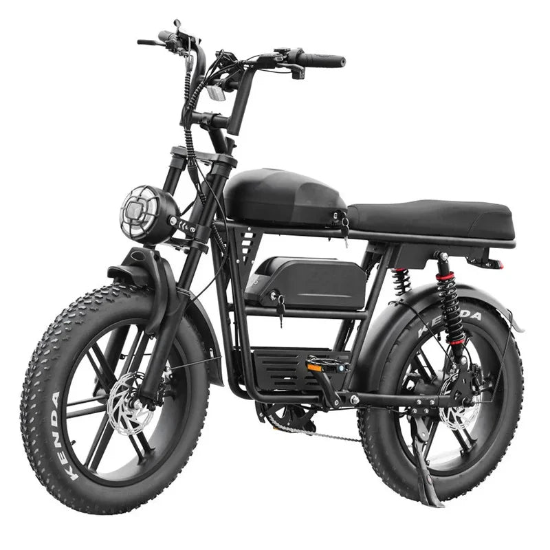 QMWheels EB30 Fatbike – Doppelakku, 250 W Motor, Vollfederung, Shimano 7-Gang, hydraulische Scheibenbremsen, bis 120 km Reichweite