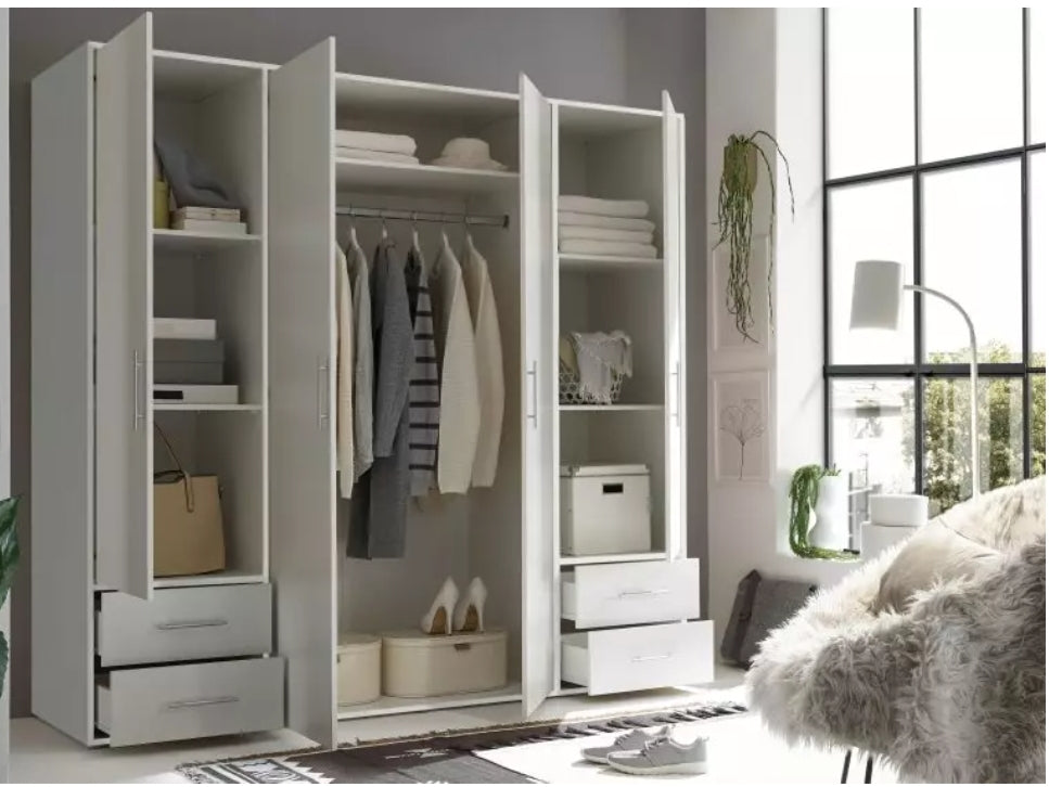 Jahresstart Einzelstück / Posten Aktion  Kleiderschrank weiß in 2 Größen