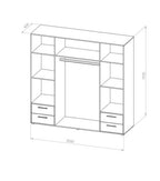 Jahresstart Einzelstück / Posten Aktion  Kleiderschrank weiß in 2 Größen
