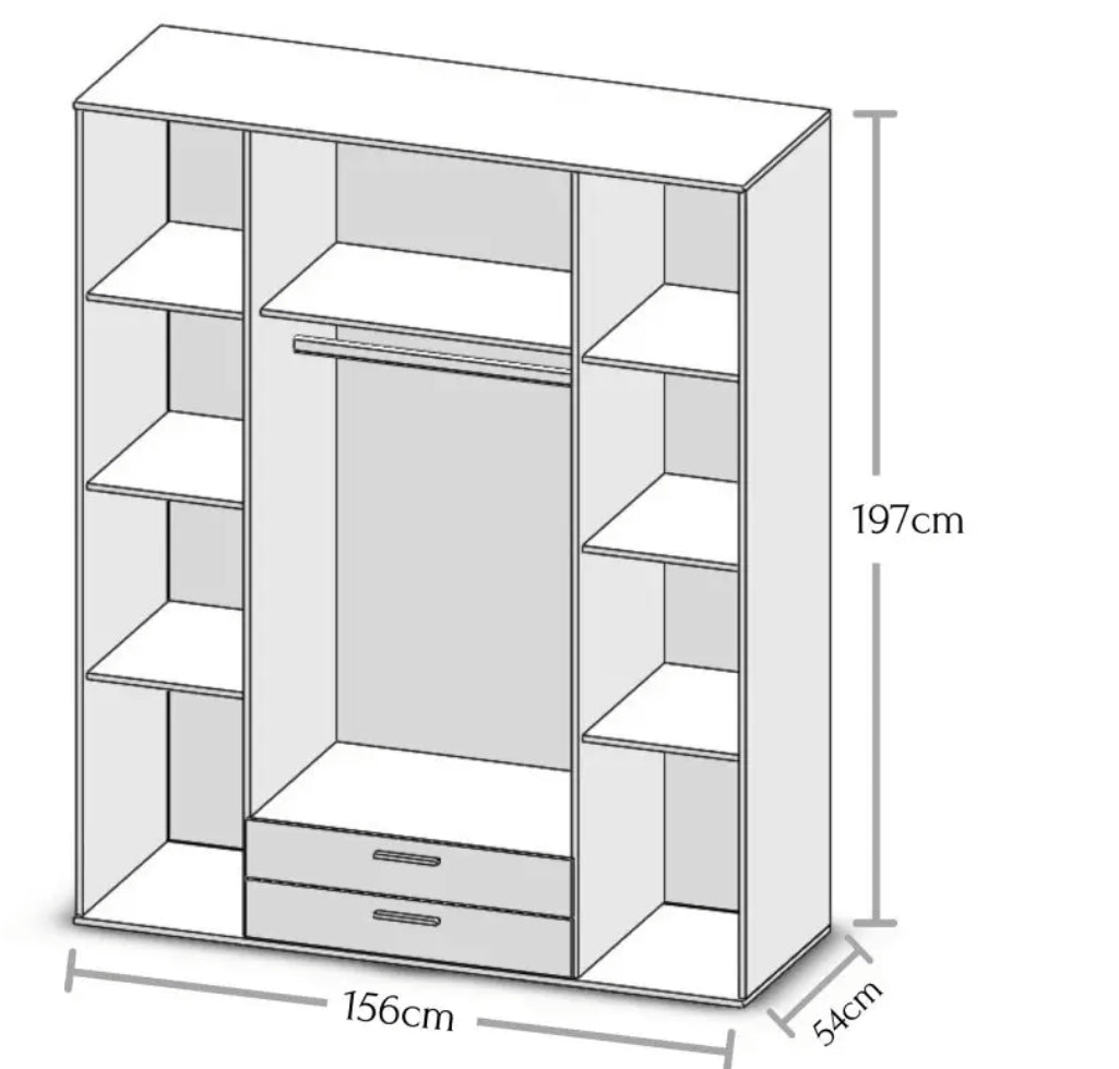 Kleiderschrank in 2 Größen