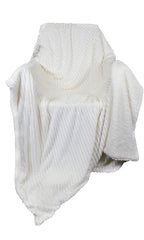 Wohndecke Cordoptik Creme