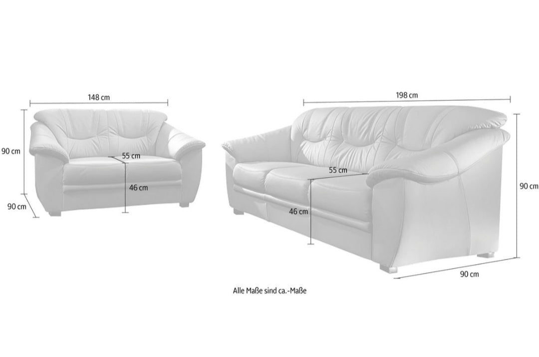 Sofagarnitur 3-Sitzer + 2-Sitzer + Sessel