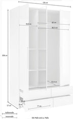 Kleiderschrank in 2 Größen