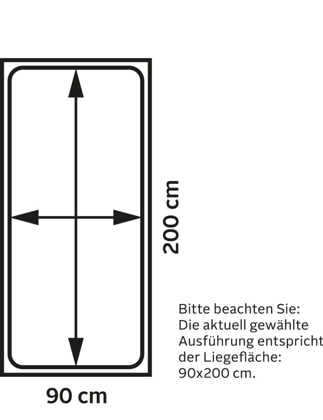 Jugendbett 90x200cm