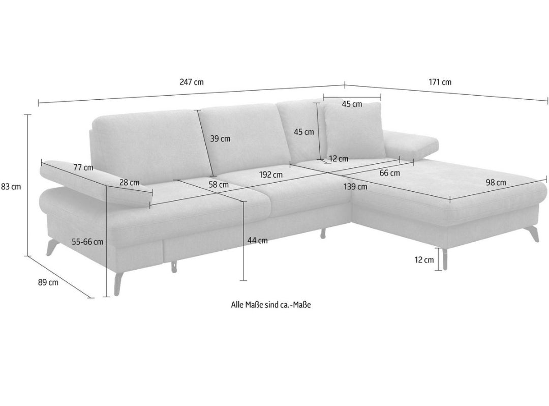 Ecksofa mit Bettfunktion