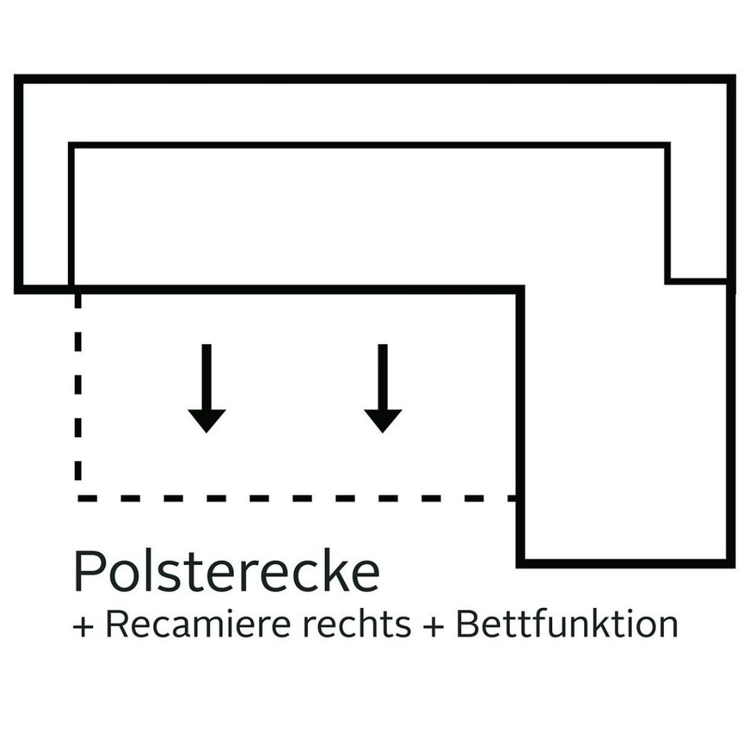 Ecksofa  mit Bettfunktion