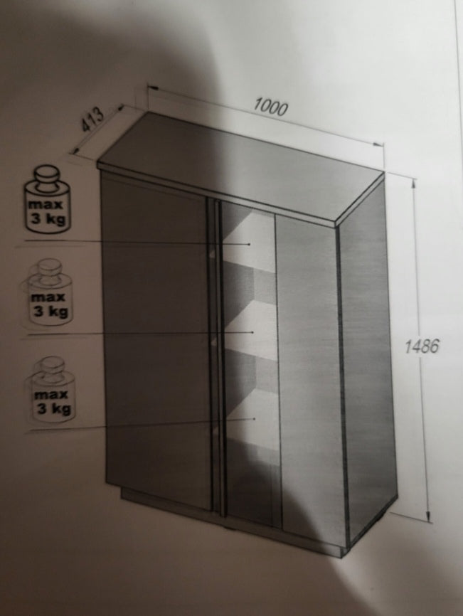 Highboard Vitrine Einzelstück / Posten Aktion