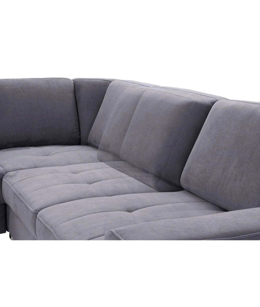 Ecksofa mit Sitztiefenverstellung