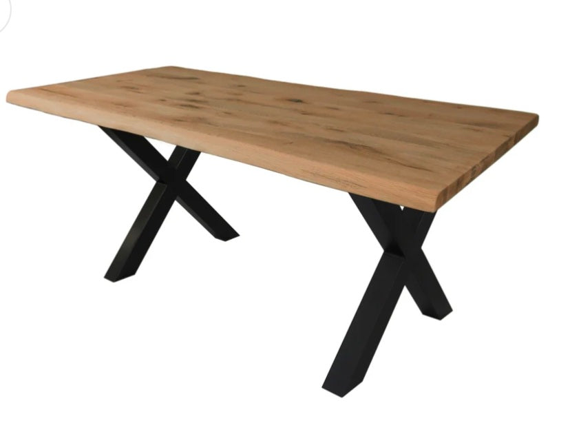 Esstisch mit Baumkante 220x100