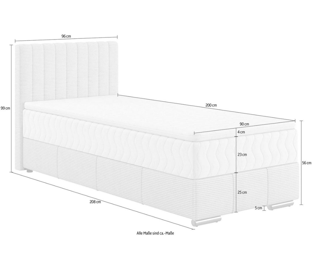 Boxspringbett  90 x 200 cm