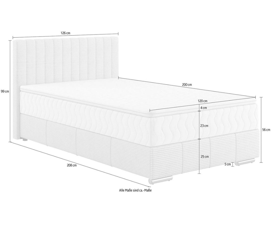 Boxspringbett 120 x 200 cm