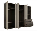 Kleiderschrank 6-türig / 2 verschiedene Farben