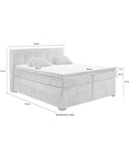 Boxspringbett 180 x 200 in 2 verschiedenen Farben