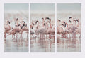 Wandbild Flamingos 3er-Set