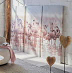 Wandbild Flamingos 3er-Set