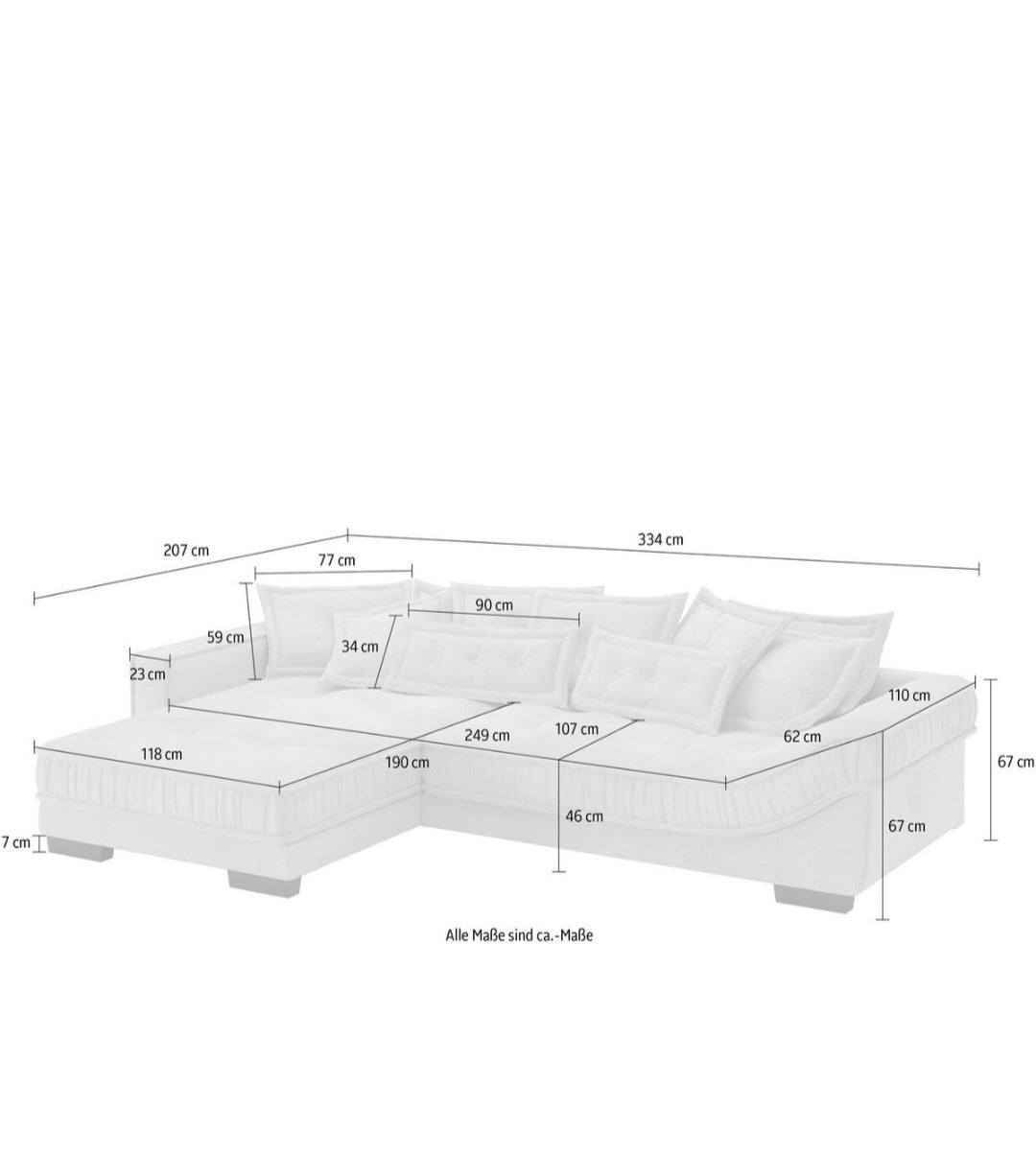 Ecksofa mit Hocker