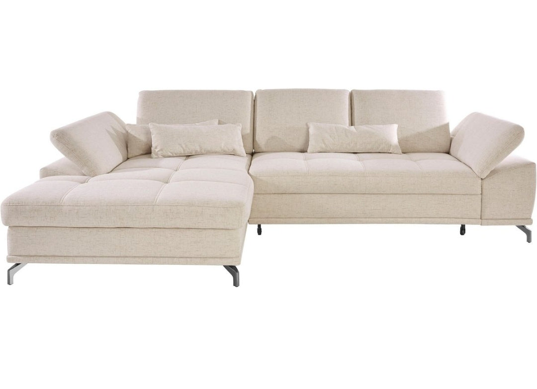 Ecksofa mit Sitztiefenverstellung