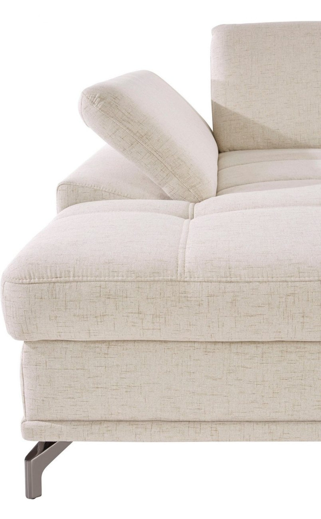 Ecksofa mit Sitztiefenverstellung