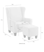 Ohrensessel inklusive Hocker