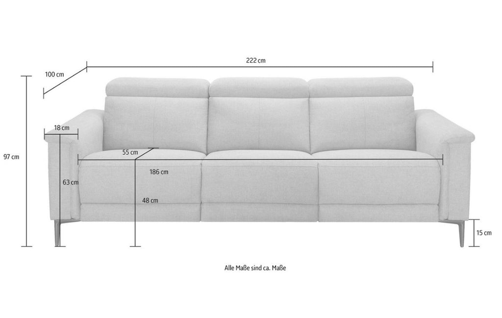 Sofa 3-Sitzer mit Relaxfunktion