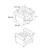 Sessel in Chesterfield-Optik Jahresstart Einzelstück / Posten  Aktion