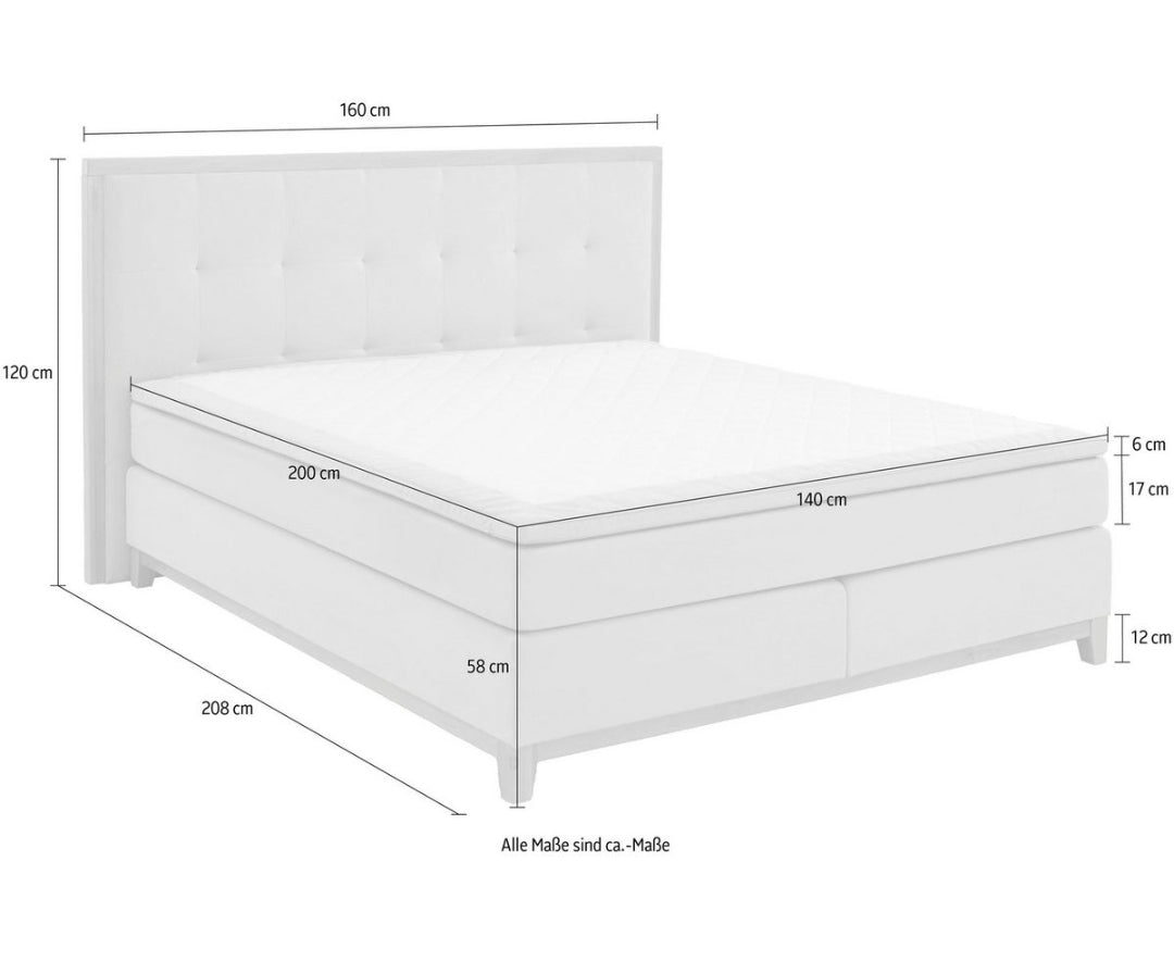 Boxspringbett 140 x 200 cm
