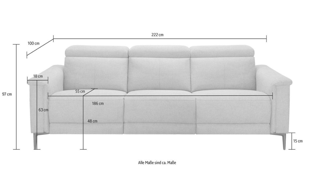 Sofa 3 Sitzer mit Relaxfunktion