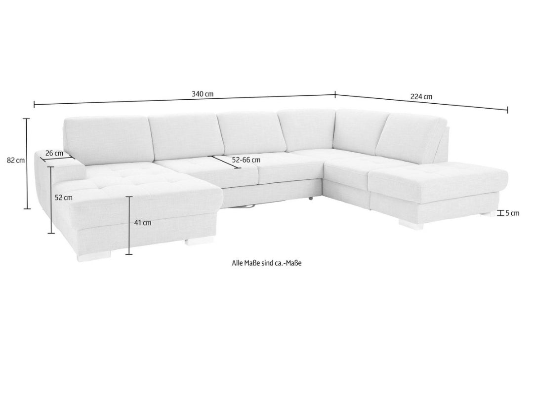Wohnlandschaft mit vielen Extras
